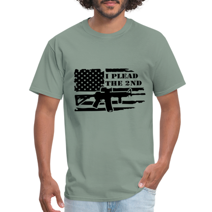 I Plead The 2nd T-Shirt (Second Amendment) - Color: sage