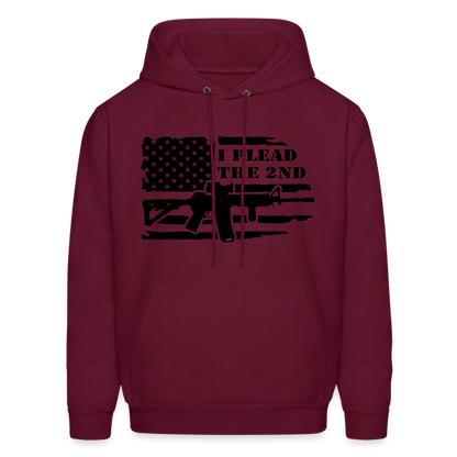 I Plead The 2nd Hoodie (Second Amendment) - burgundy