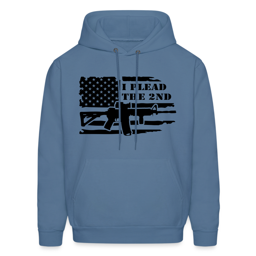 I Plead The 2nd Hoodie (Second Amendment) - denim blue