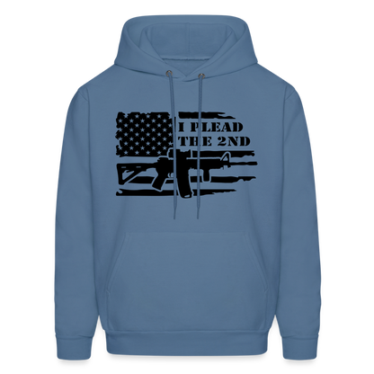 I Plead The 2nd Hoodie (Second Amendment) - denim blue