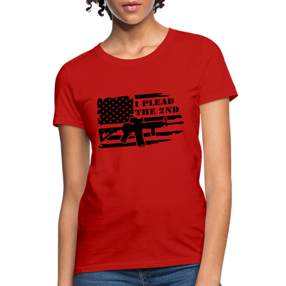 I Plead The 2nd Women's T-Shirt (Second Amendment) - red