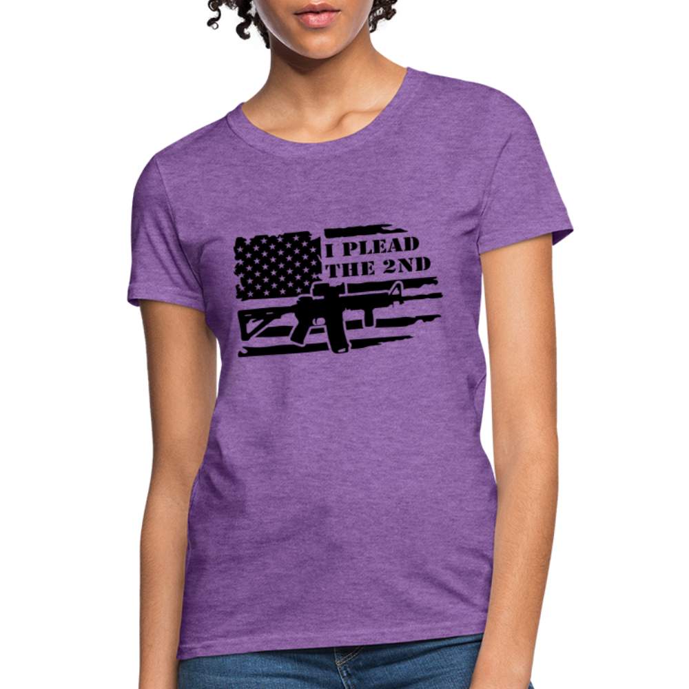 I Plead The 2nd Women's T-Shirt (Second Amendment) - purple heather