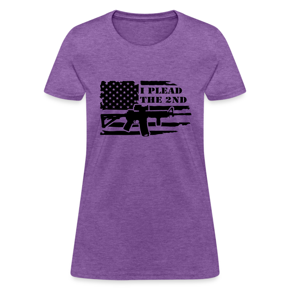 I Plead The 2nd Women's T-Shirt (Second Amendment) - purple heather