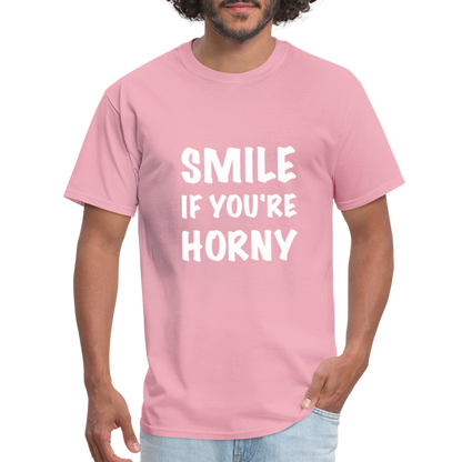 Smile if You're Horny T-Shirt - pink