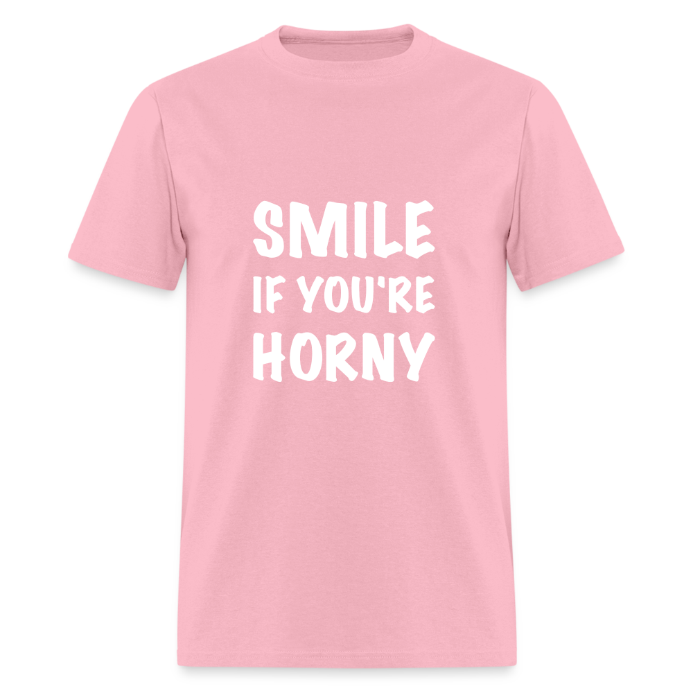 Smile if You're Horny T-Shirt - pink