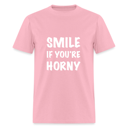 Smile if You're Horny T-Shirt - pink