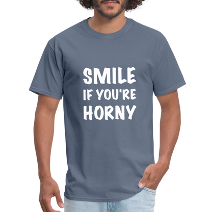 Smile if You're Horny T-Shirt - denim