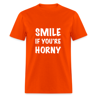 Smile if You're Horny T-Shirt - orange