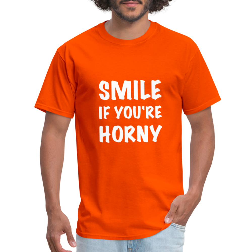 Smile if You're Horny T-Shirt - orange