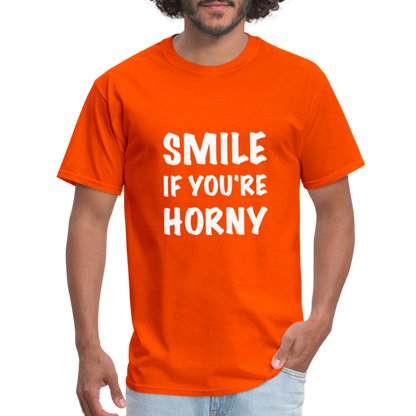 Smile if You're Horny T-Shirt - orange