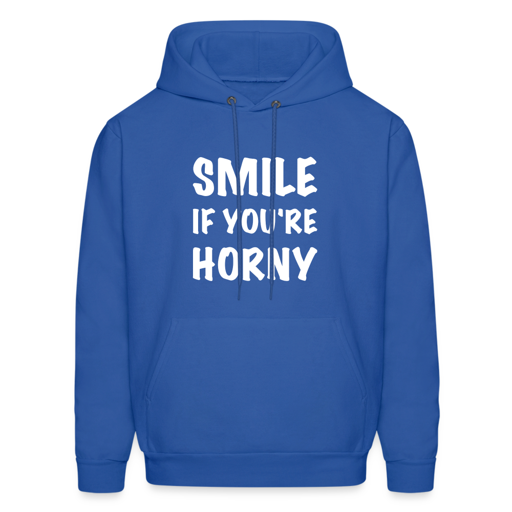 Smile if You're Horny Hoodie - royal blue