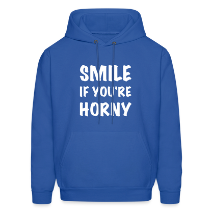 Smile if You're Horny Hoodie - royal blue