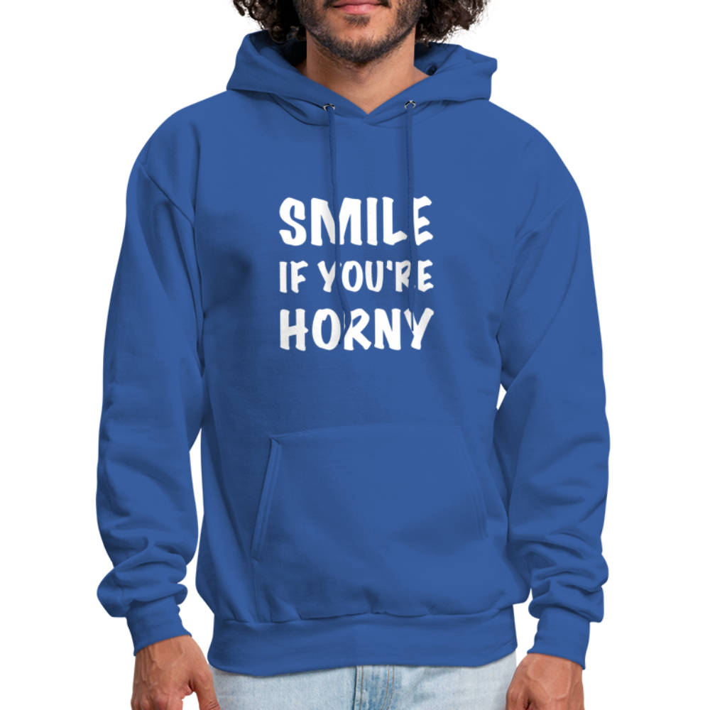 Smile if You're Horny Hoodie - royal blue