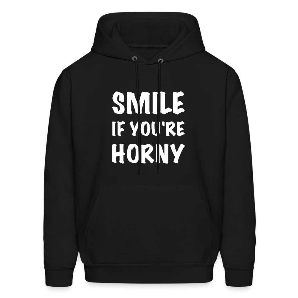 Smile if You're Horny Hoodie - black