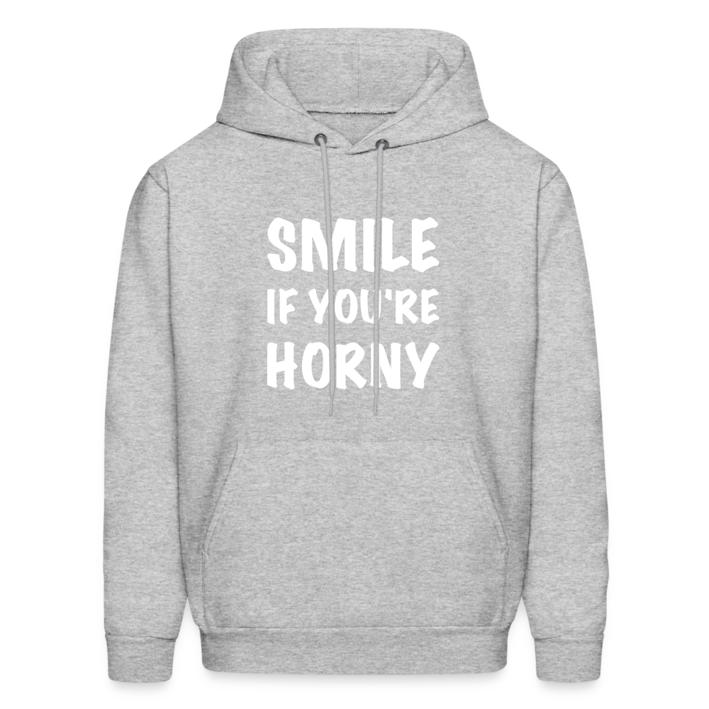 Smile if You're Horny Hoodie - heather gray