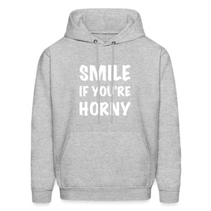 Smile if You're Horny Hoodie - heather gray