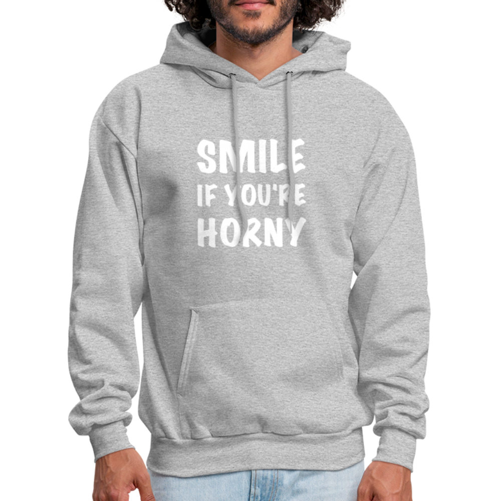 Smile if You're Horny Hoodie - heather gray