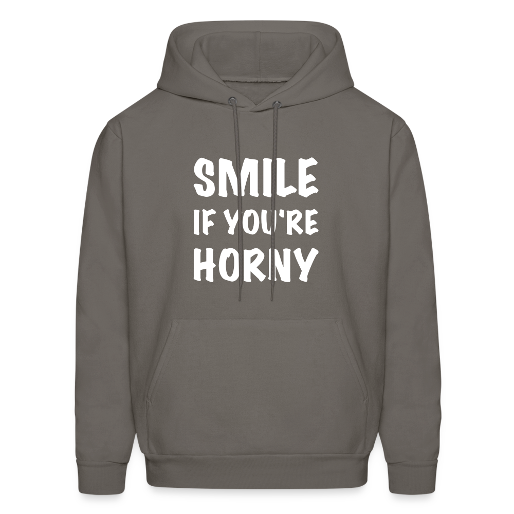 Smile if You're Horny Hoodie - asphalt gray