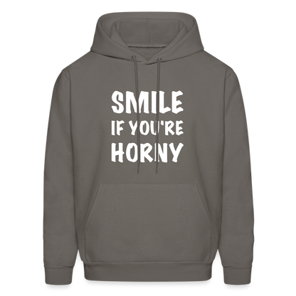 Smile if You're Horny Hoodie - asphalt gray