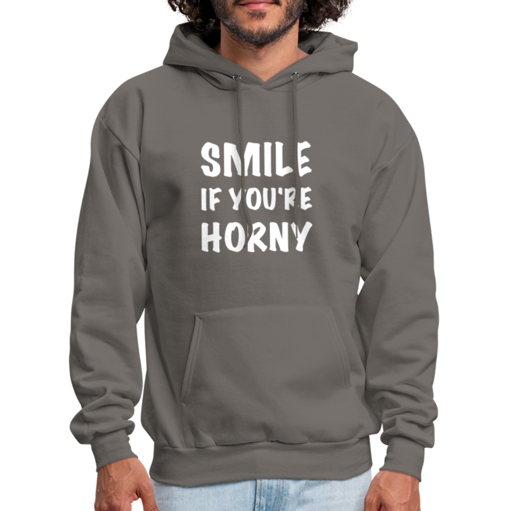 Smile if You're Horny Hoodie - asphalt gray