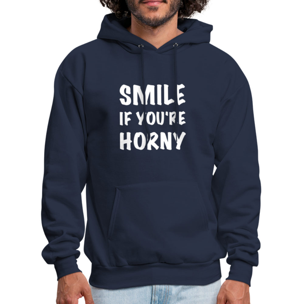 Smile if You're Horny Hoodie - navy