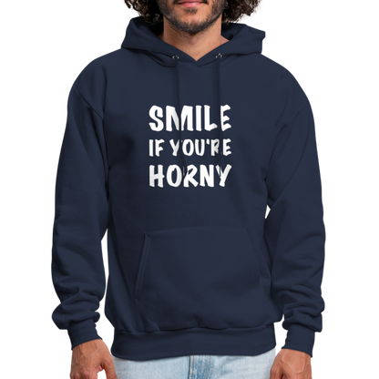 Smile if You're Horny Hoodie - navy