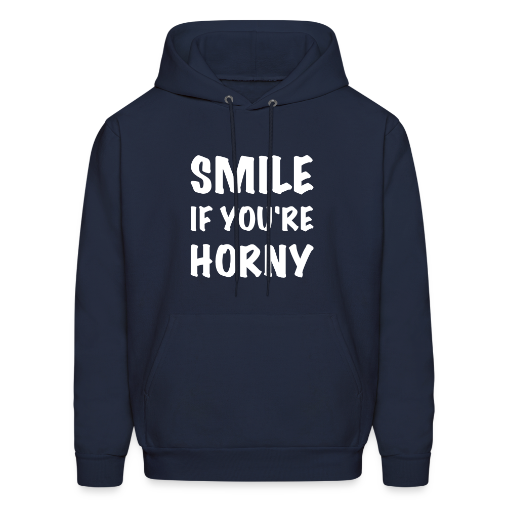 Smile if You're Horny Hoodie - navy