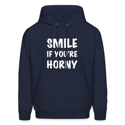 Smile if You're Horny Hoodie - navy