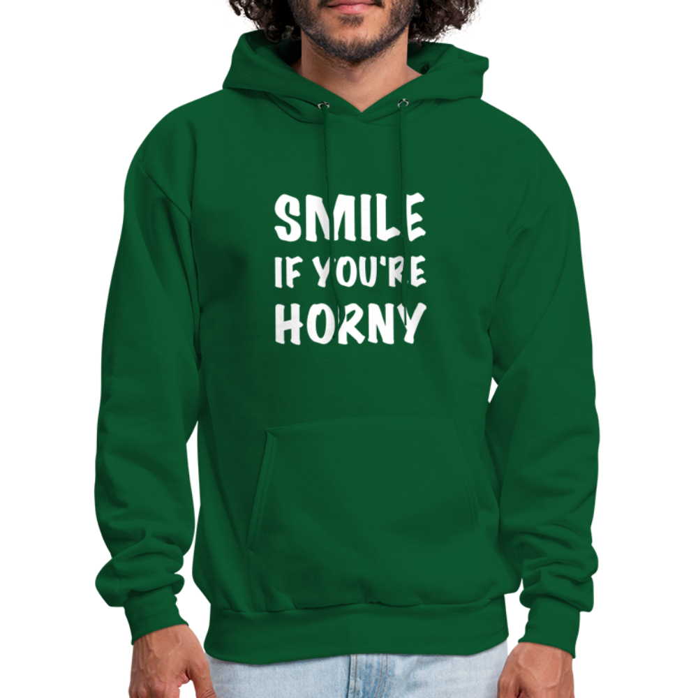 Smile if You're Horny Hoodie - forest green