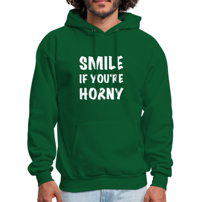 Smile if You're Horny Hoodie - forest green