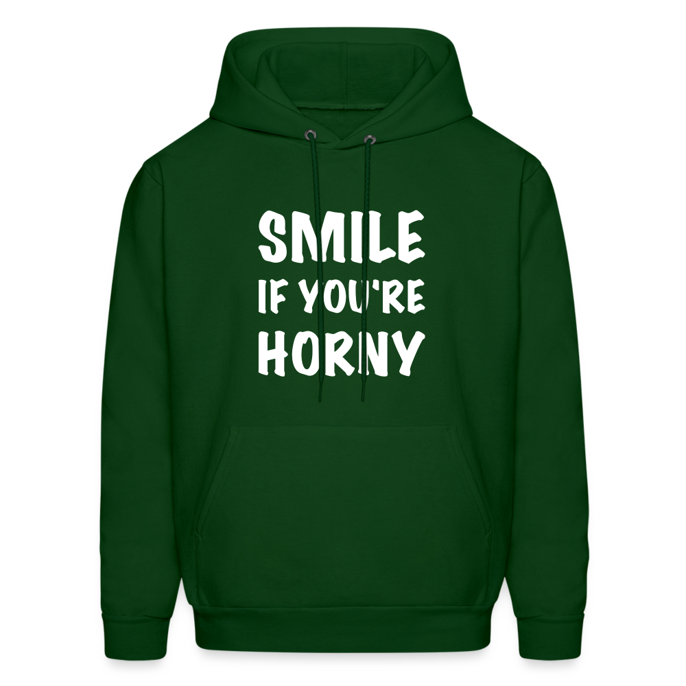 Smile if You're Horny Hoodie - forest green