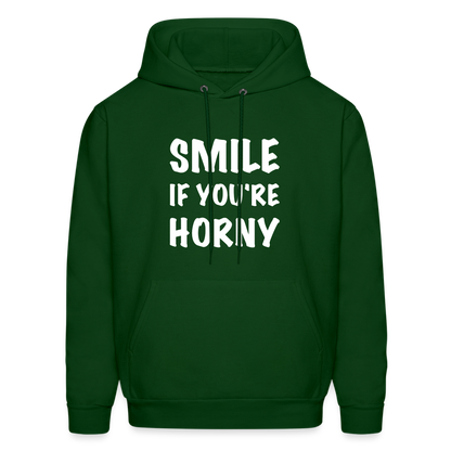 Smile if You're Horny Hoodie - forest green