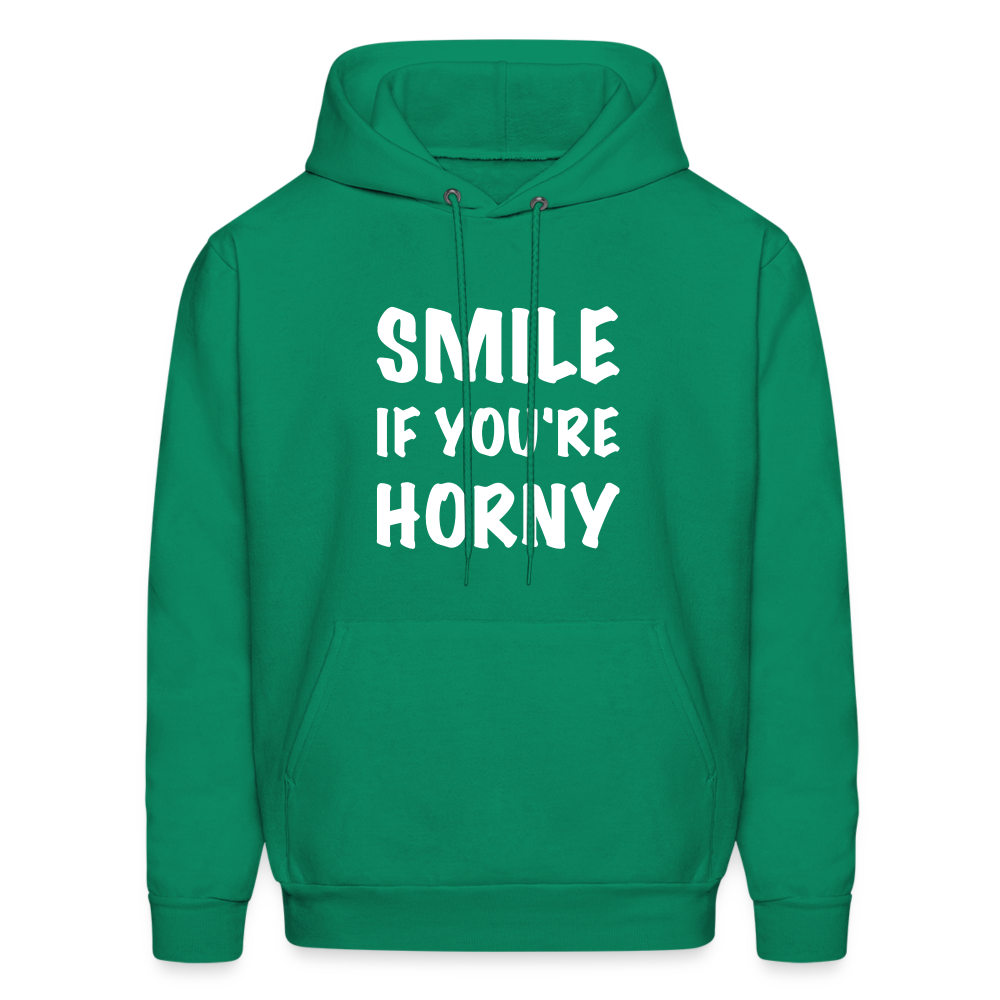 Smile if You're Horny Hoodie - kelly green