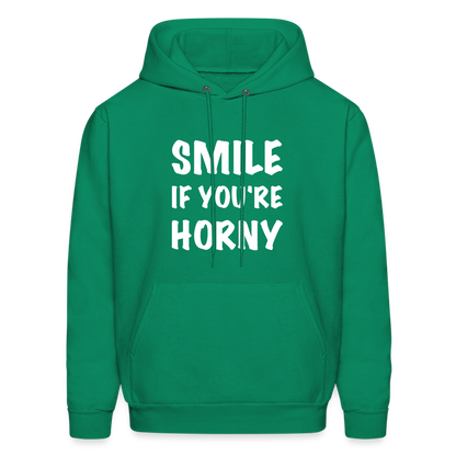 Smile if You're Horny Hoodie - kelly green