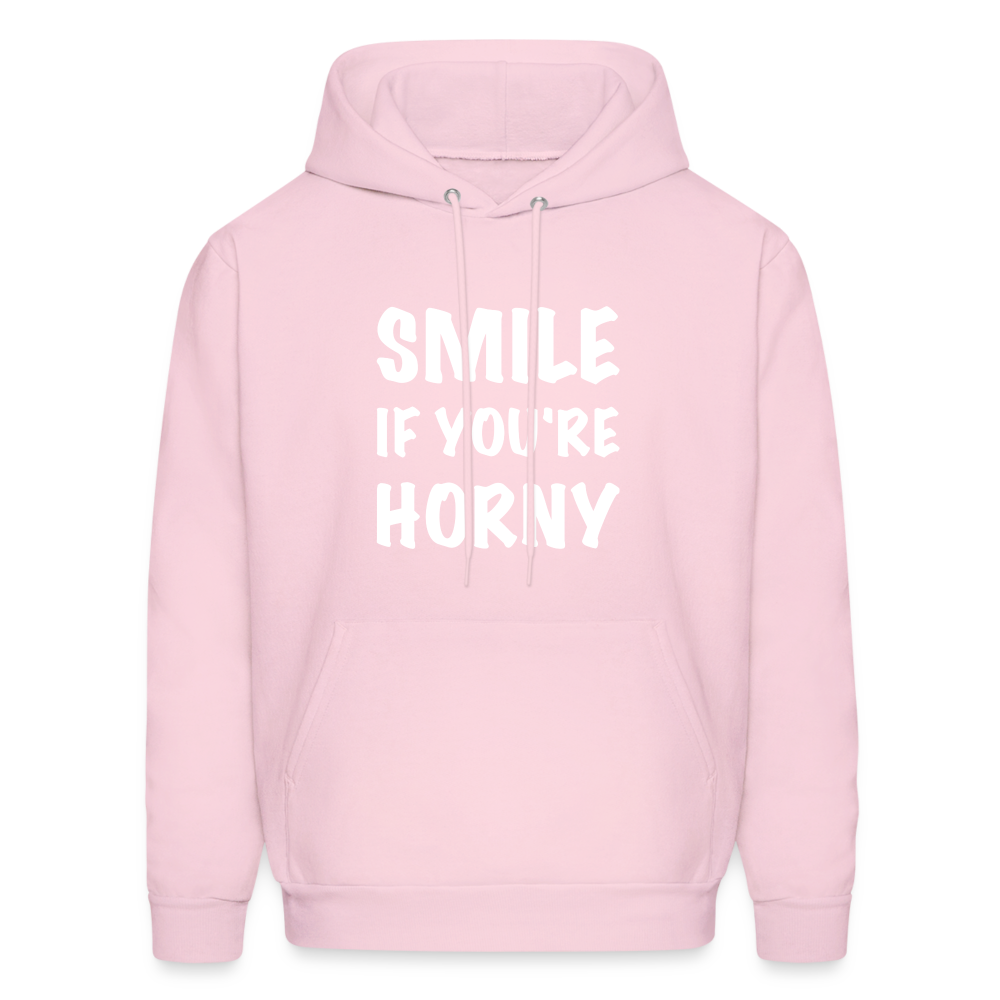 Smile if You're Horny Hoodie - pale pink