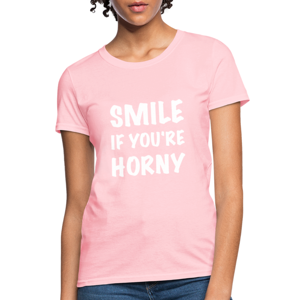 Smile if You're Horny Women's T-Shirt - pink