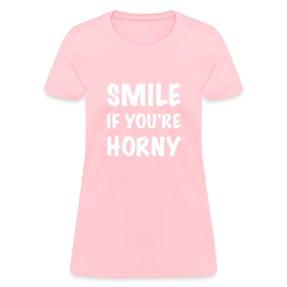 Smile if You're Horny Women's T-Shirt - pink