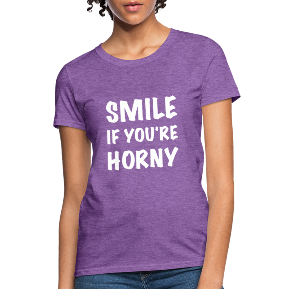 Smile if You're Horny Women's T-Shirt - purple heather