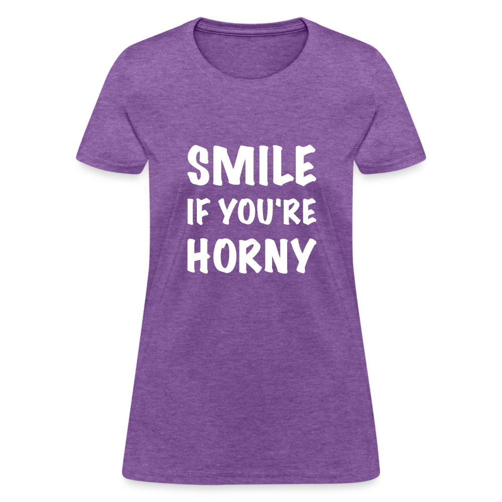 Smile if You're Horny Women's T-Shirt - purple heather