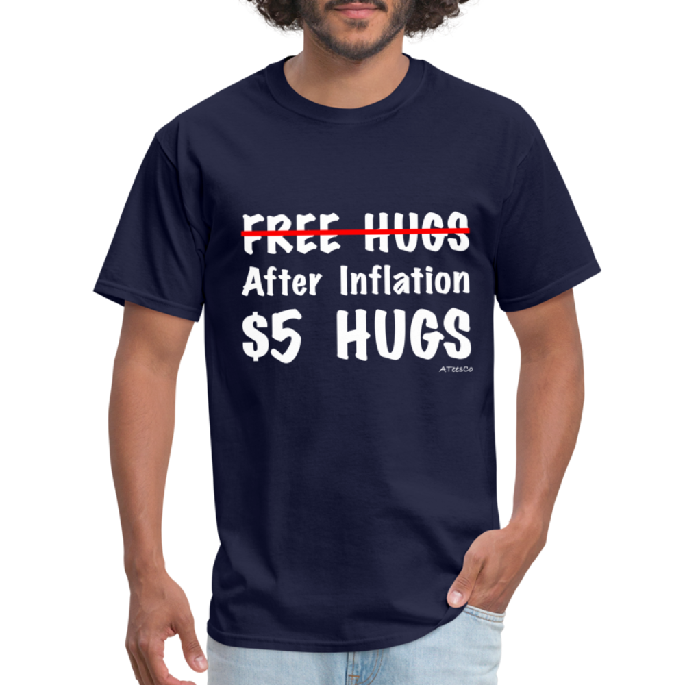 Free Hugs After Inflation $5 Hugs T-Shirt - Color: black