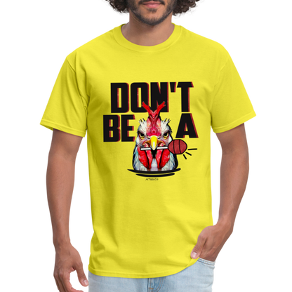 Don't Be A Rooster Lollipop (Cock Sucker) T-Shirt - yellow