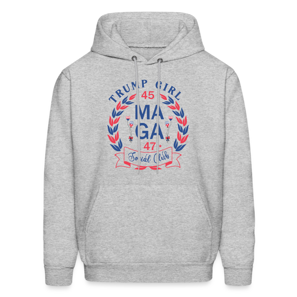 Trump Girl Social Club Hoodie (MAGA) - Color: heather gray