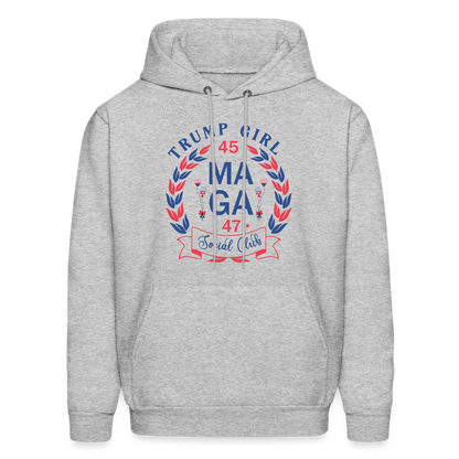 Trump Girl Social Club Hoodie (MAGA) - Color: heather gray