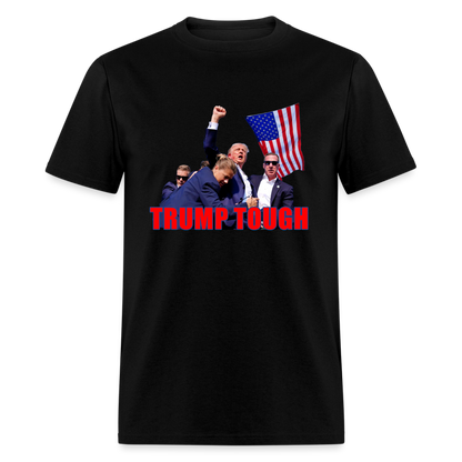 Trump Tough T-Shirt with Trump Fight Raised Fist Image - Color: white