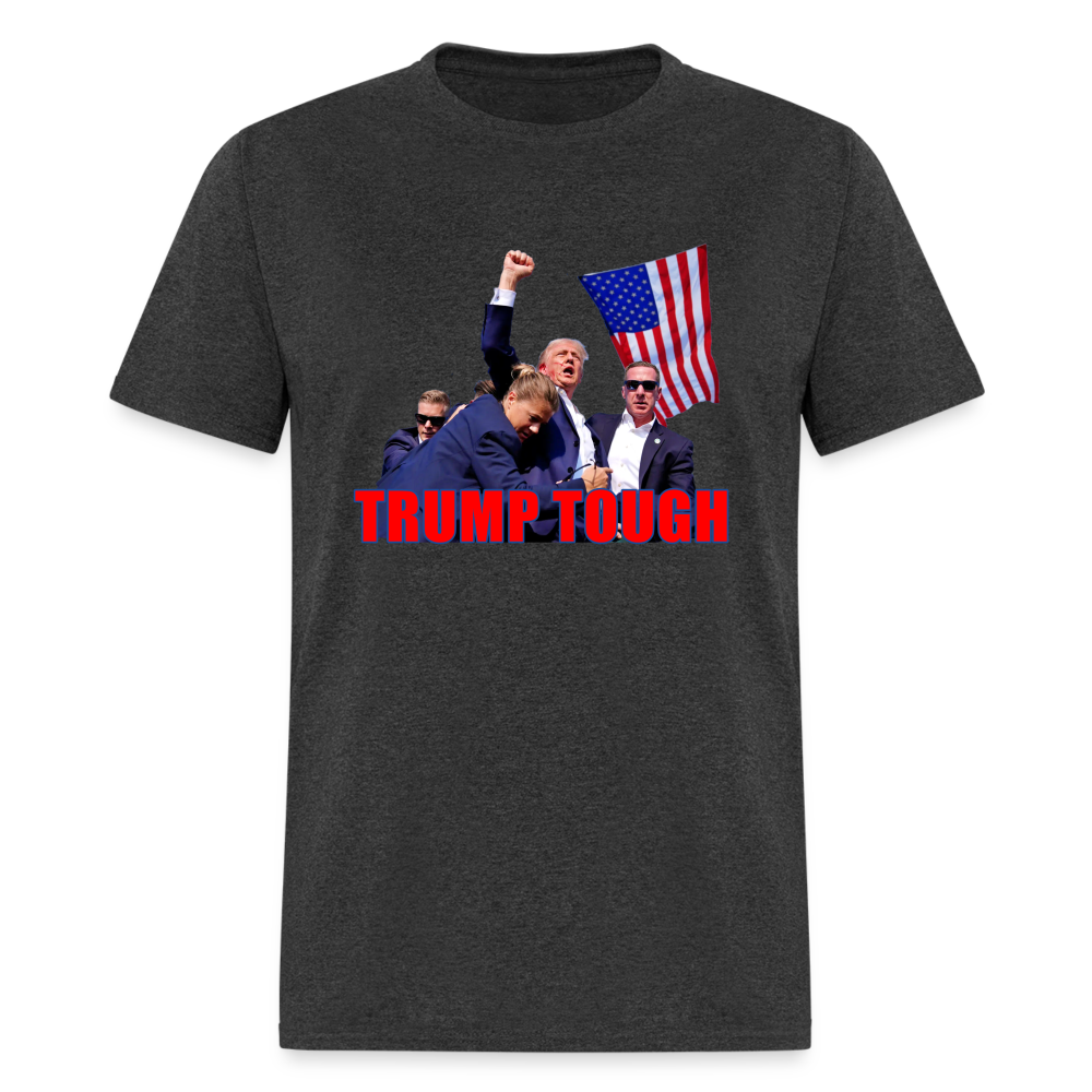 Trump Tough T-Shirt with Trump Fight Raised Fist Image - Color: white