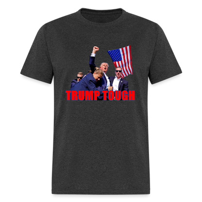 Trump Tough T-Shirt with Trump Fight Raised Fist Image - Color: white