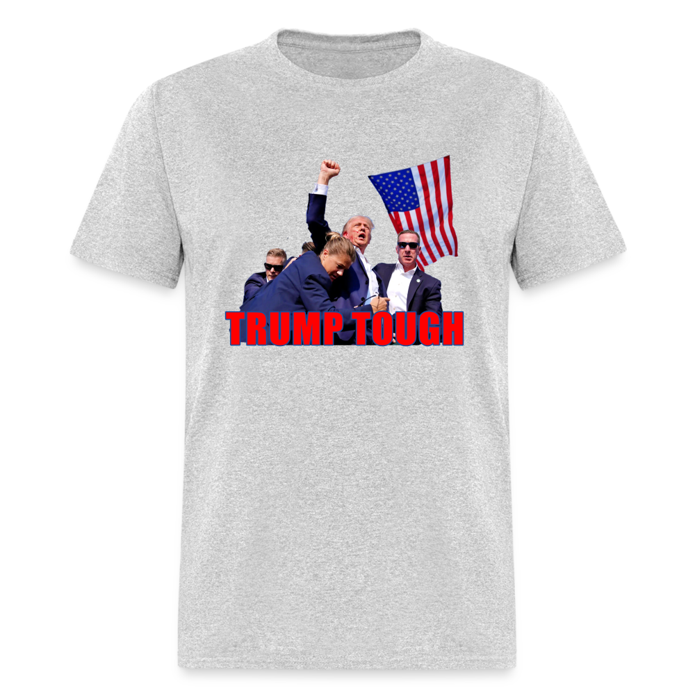 Trump Tough T-Shirt with Trump Fight Raised Fist Image - Color: white