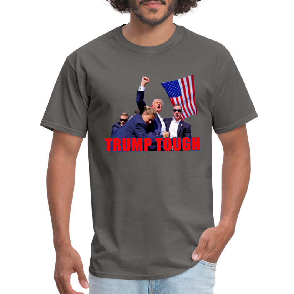 Trump Tough T-Shirt with Trump Fight Raised Fist Image - Color: white