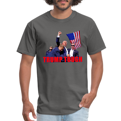 Trump Tough T-Shirt with Trump Fight Raised Fist Image - Color: white