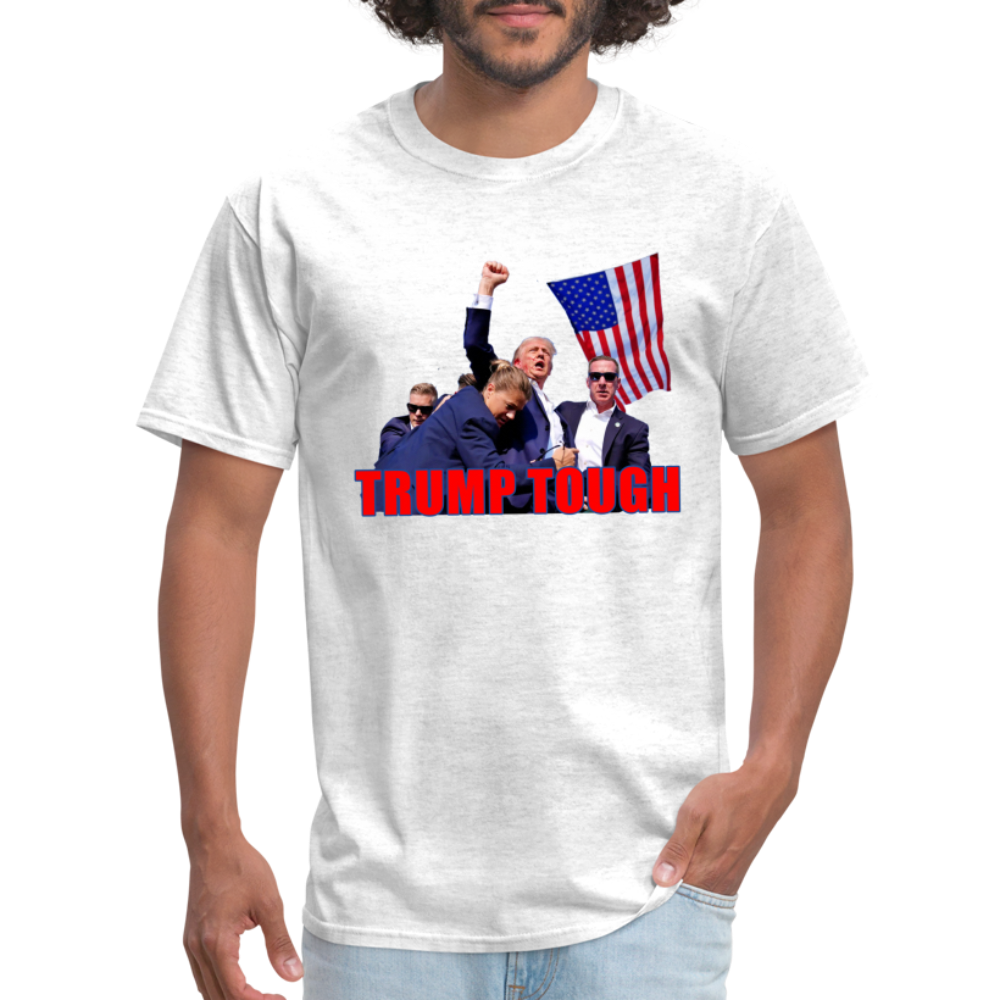 Trump Tough T-Shirt with Trump Fight Raised Fist Image - Color: white